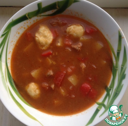 Hungarian goulash soup