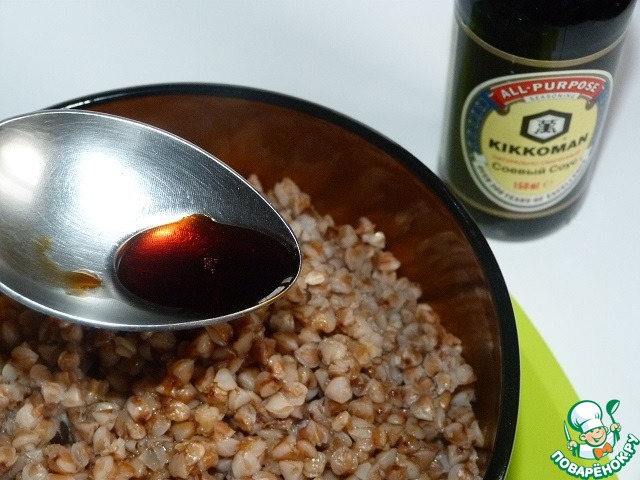 Buckwheat, cooked in a thermos