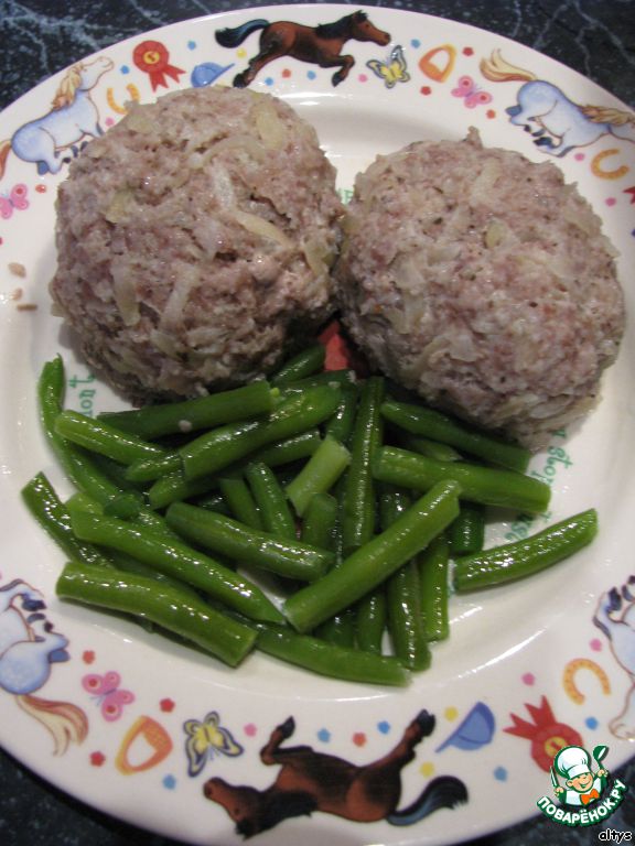 Steam cutlets of veal