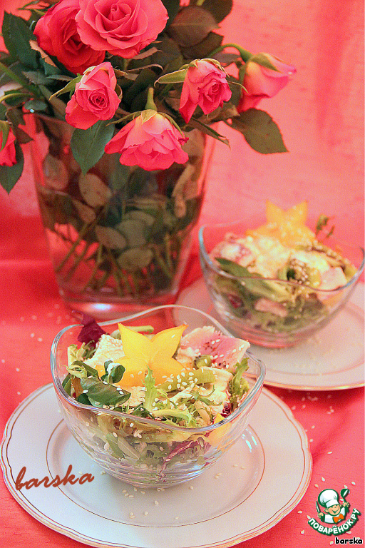 Salad with trout 