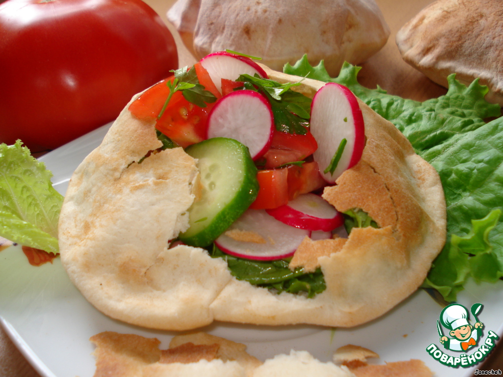 A bread bowl for salad