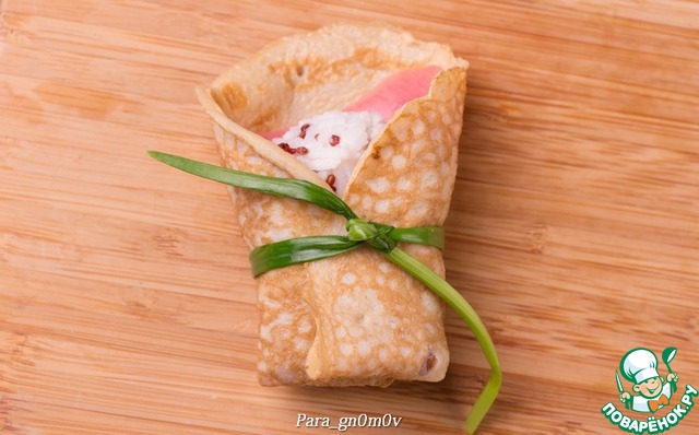 Темари-суши в яичном блине