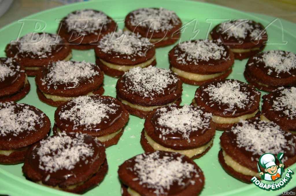 Chocolate coconut cookies