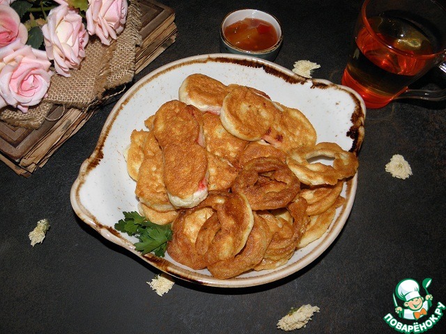 Crab sticks in batter