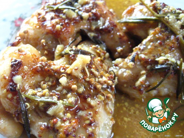 Chicken wings in garlic - beer sauce