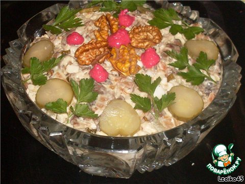 Salad with Russula