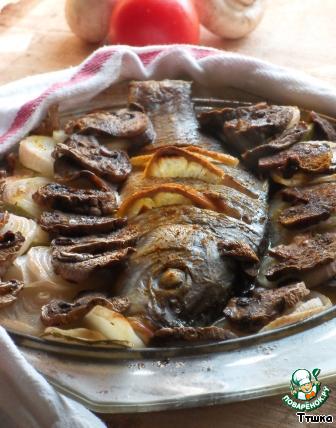 Fish baked in a Sicilian