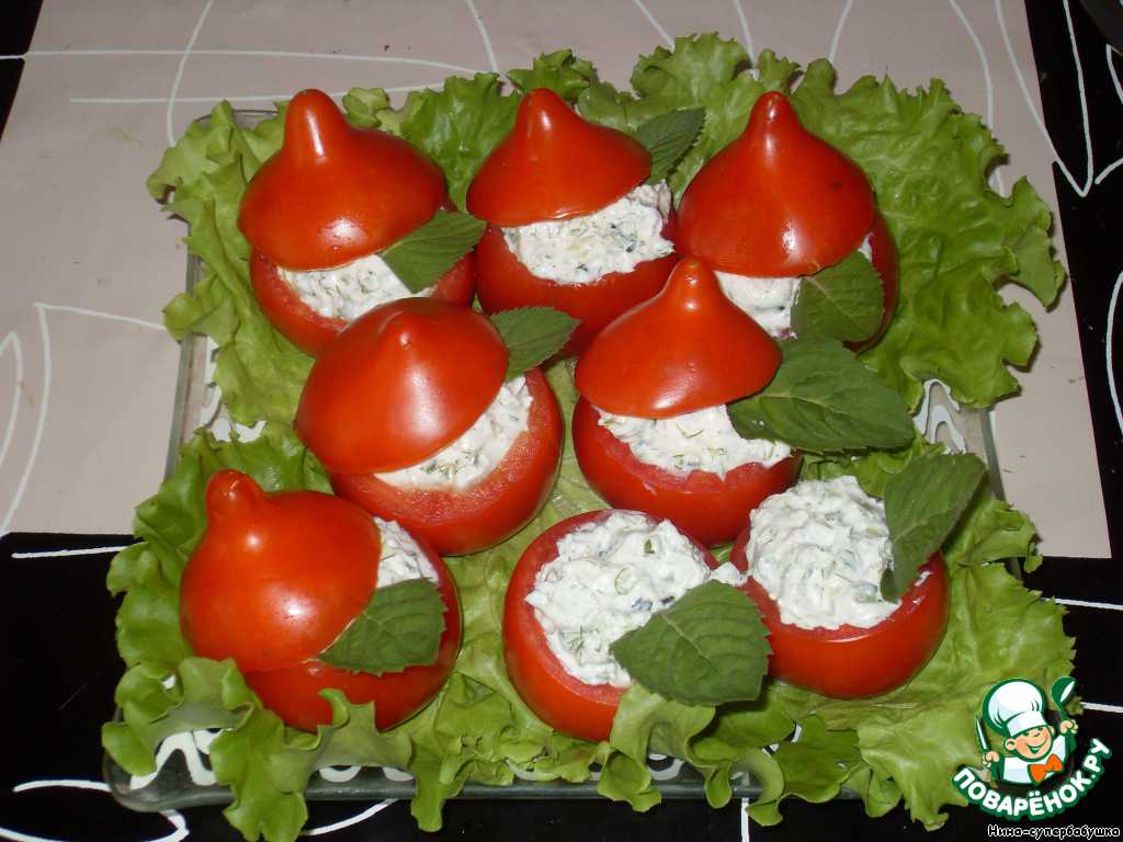 Tomatoes stuffed with cheese
