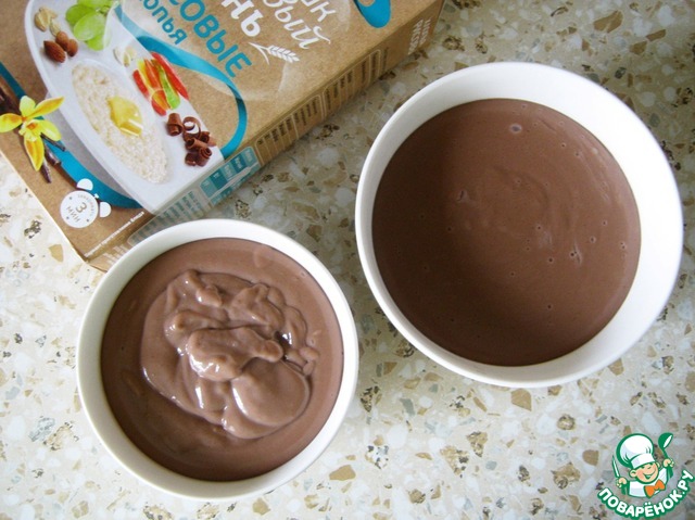 Chocolate porridge-pudding
