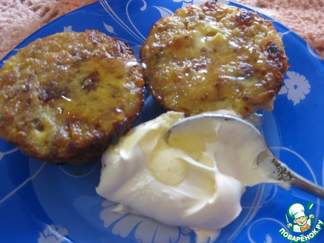 Dessert dumplings with cottage cheese