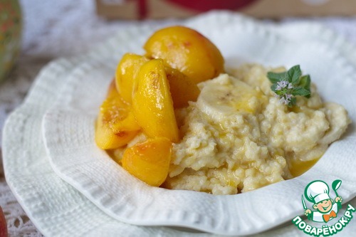 Porridge made from millet flakes with apricots