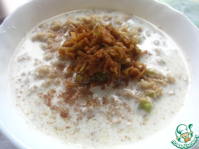 Oat porridge with Apple and cinnamon