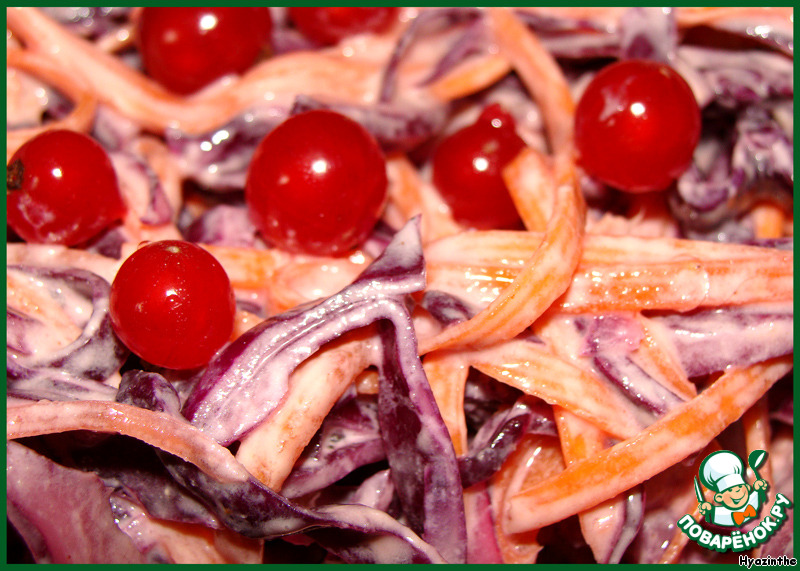 Salad of red cabbage 