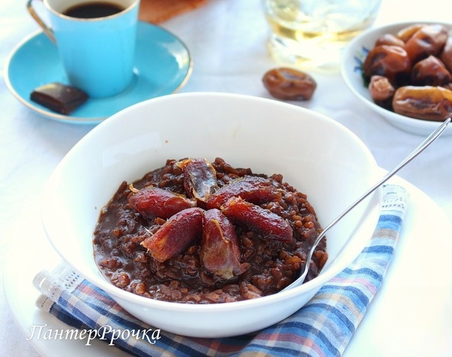 Кофейно-шоколадная рисовая каша