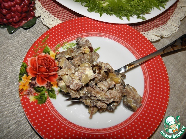 Salad with tongue 