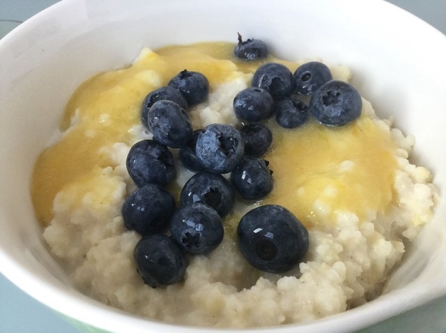 Пшенная каша с лимонным курдом