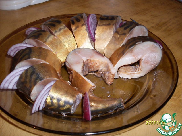 The home-smoked mackerel