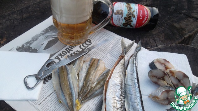 Dried fish in a electric dryer