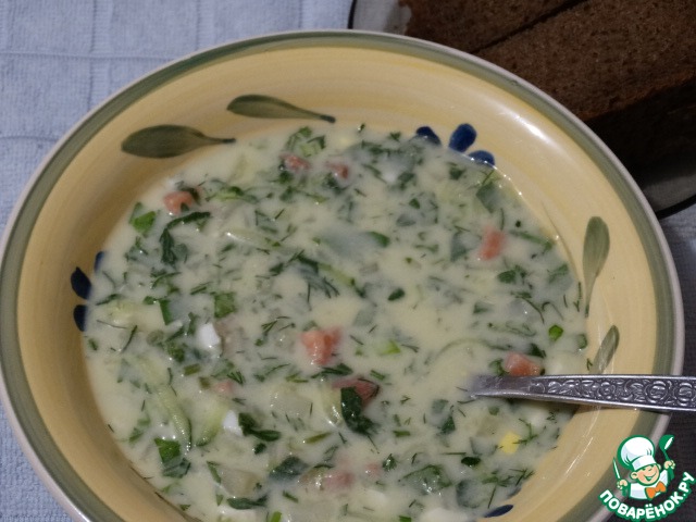 Fish okroshka on matsoni