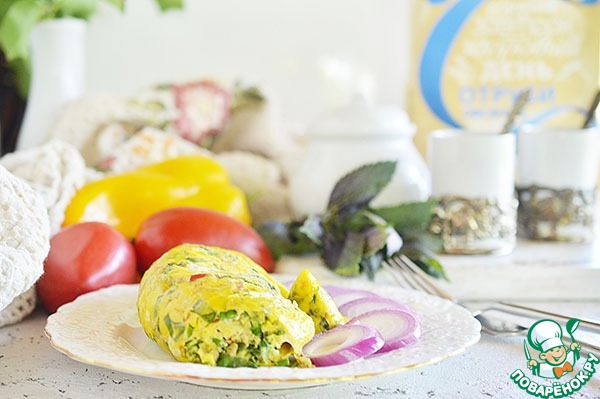 Vegetable omelet with a bran in package