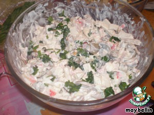 Salad of mussels and squid 