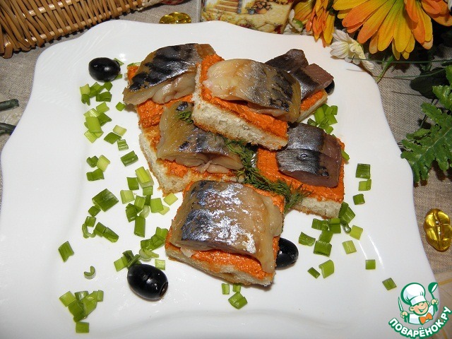 Appetizer with herring 