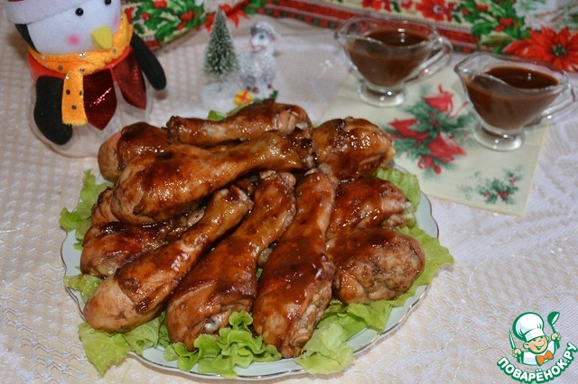 Caramelized drumsticks