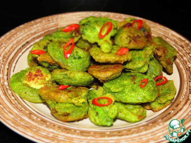 Овощи в гороховом кляре 