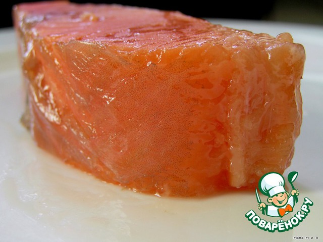 Trout salmon salting