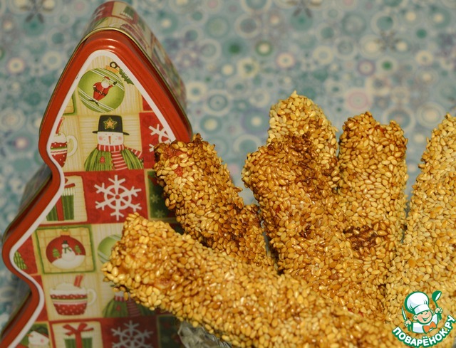 Crab sticks sesame