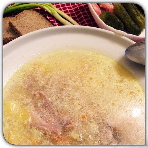 Chicken soup with sour cream