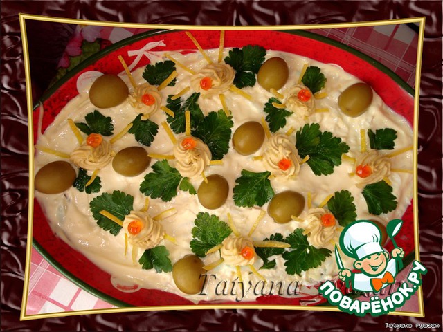 Салат с тунцом и морской капустой