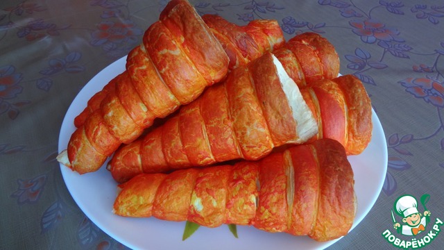 Salad in puff carrot