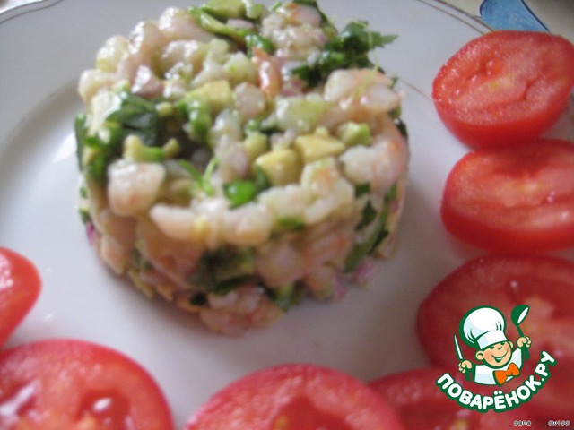 Tartar of shrimp and avocado