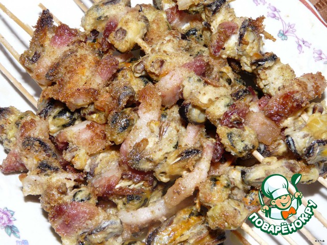 Mussels with bacon