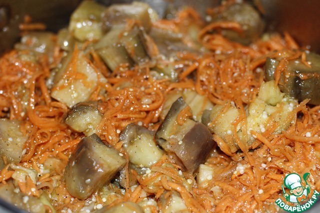 Баклажаны по-корейски с морковью
