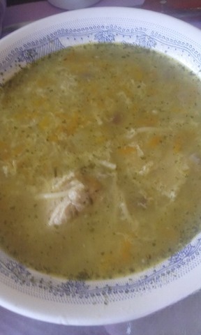 Egg soup with chicken