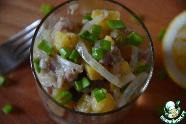 Salad with herring and potatoes