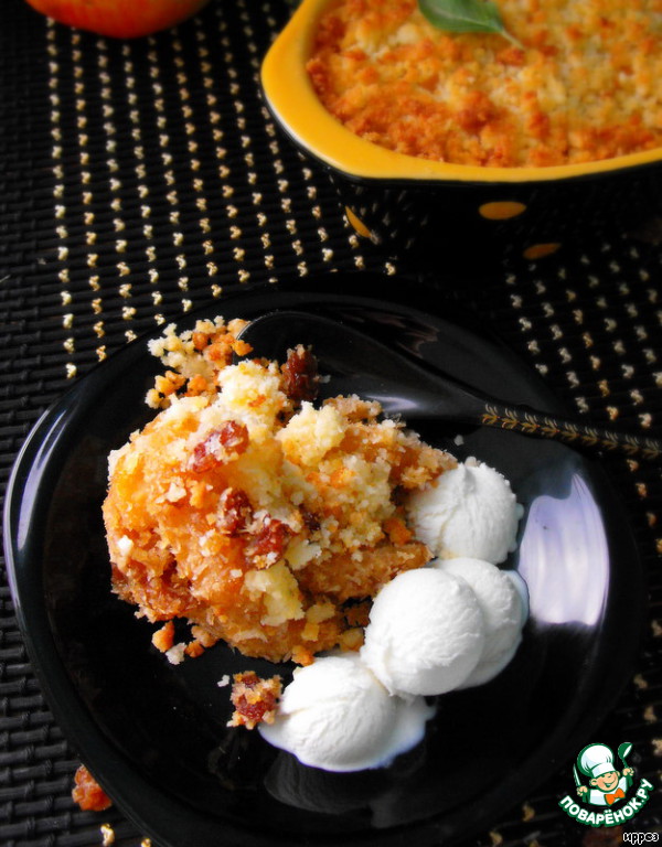 Apple crumble coconut