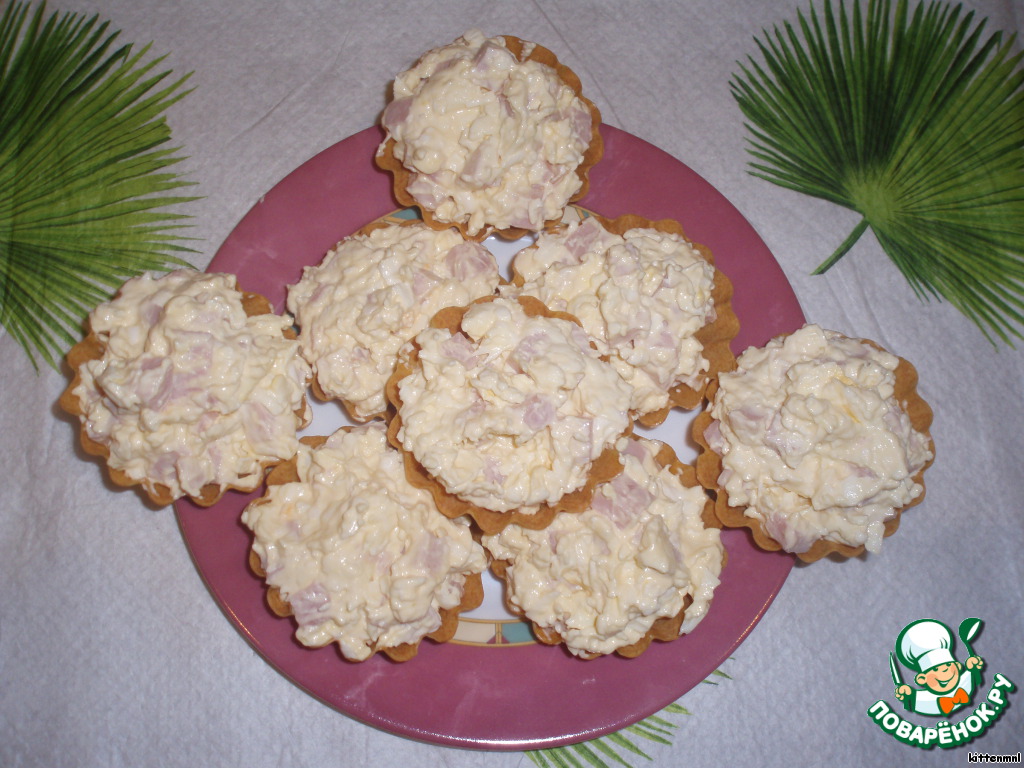 Tartlets with ham