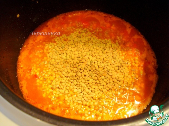Vegetable soup with lentil 
