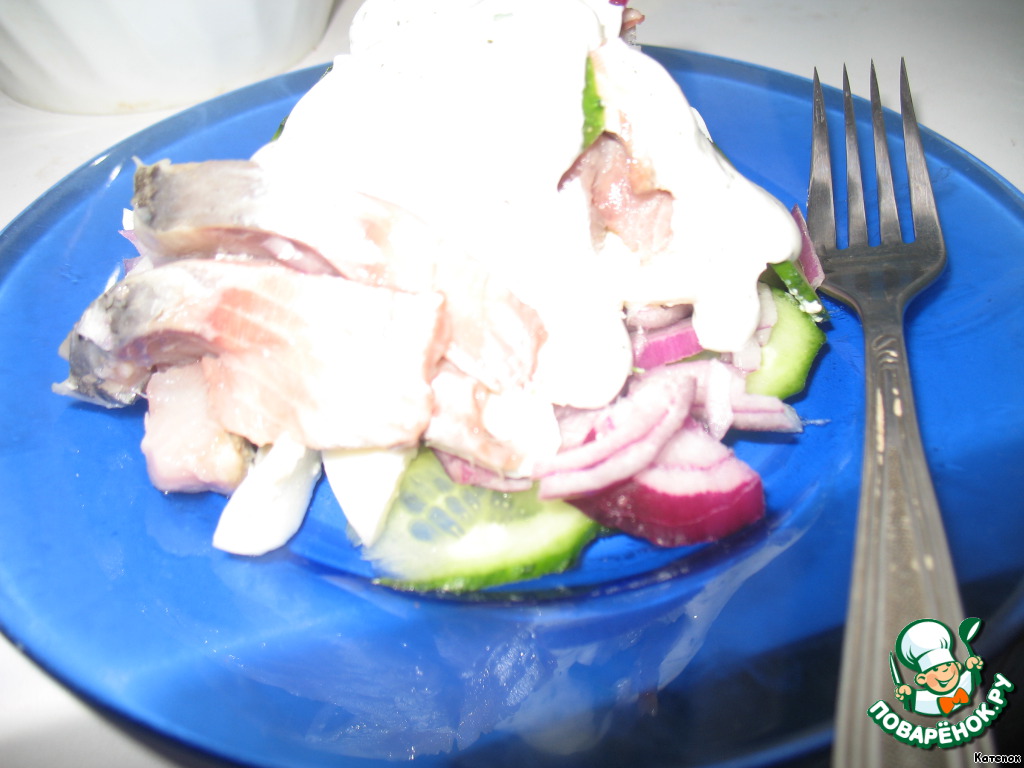 Salad with herring 