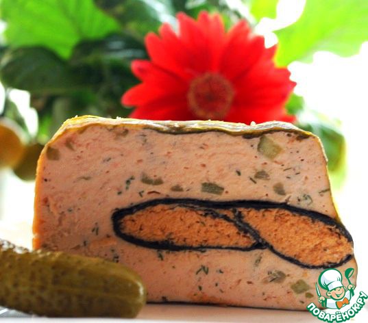 Terrine of salmon with shrimp mousse 