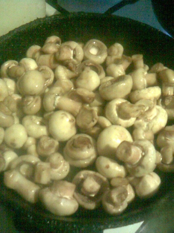 Mushrooms in a mustard marinade