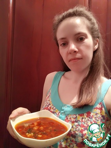 Soup with beans and meat