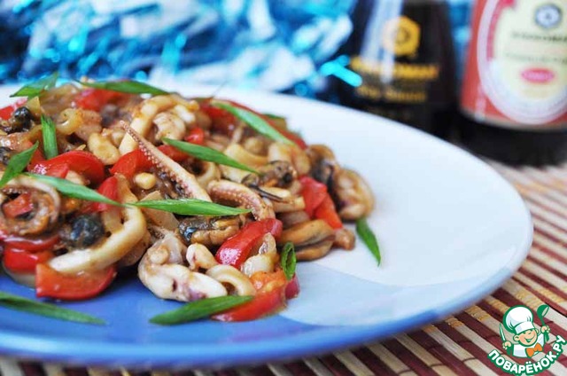 Appetizer of seafood in Chinese style