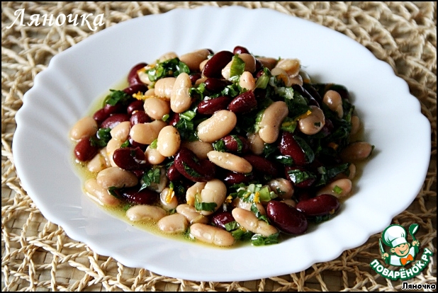 Bean salad with orange dressing