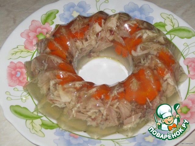 Jellied chicken at home