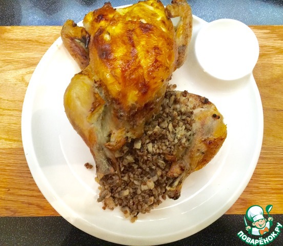 Chicken, stuffed with buckwheat 