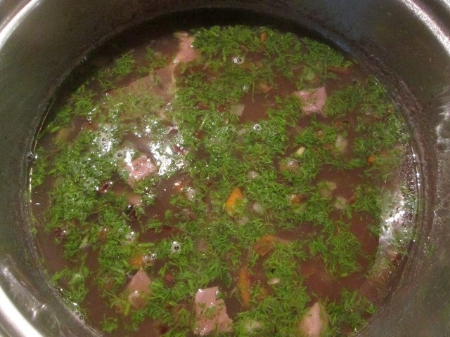 Суп из чечевицы с отварным языком